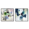 Wall Art 80cmx80cm Blue Crushers 2 Sets Black Frame Canvas