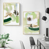 Wall Art 40cmx60cm Abstract Green Mint 2 Sets Gold Frame Canvas