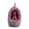 Baby Buddha Geode LED Backflow Incense Burner