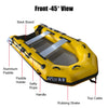 3m Inflatable Dinghy Boat Tender Pontoon Rescue- Yellow