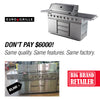 EuroGrille 8 Burner Outdoor BBQ Grill Barbeque Gas Stainless Steel Kitchen Commercial