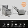 FORTIA Electric Recliner Lift Heat Chair for Elderly, Massage, Heat Therapy, Aged Care, Grey