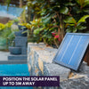 PROTEGE Solar Fountain Water Feature Outdoor 4 Bowl with LED Lights - Charcoal