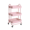 EKKIO Kitchen Trolley Cart 3 Tier (Pink) EK-KTC-102-DSH