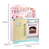 EKKIO Wooden Kitchen Playset for Kids (Japanese Style Kitchen Set, Pink) EK-KP-106-MS