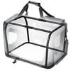 FEANDREA Dog Kennel Transport Box Folding Fabric Pet Carrier 70cm Grey