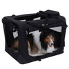 FEANDREA Dog Kennel Transport Box Folding Fabric Pet Carrier 70cm Black