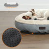 FEANDREA 55cm Dog Sofa Bed Round Shape Fabric Grey