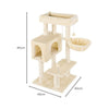 Floofi 97cm Adjustable Base Plush Cat Tree Beige FI-CT-165-ZZ