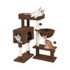 Floofi 97cm Adjustable Base Plush Cat Tree Brown FI-CT-164-ZZ