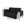 FLOOFI Pet Sofa Cover 3 Seat (Black) FI-PSC-111-SMT