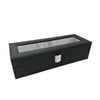 GOMINIMO 6 Slot Watch Box with Transparent Display Window (Black) GO-WO-100-FH