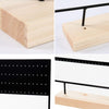 GOMINIMO Jewelry Organizer Stand Earring Display with Wooden Tray (Black) GO-JWO-102-CY