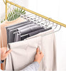 GOMINIMO 2 Pack 6 in 1 Non-Slip Metal Stainless Steel Pants Hangers (Silver) GO-PH-100-GKH