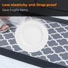 GOMINIMO 2 PCS Washable Non Slip Absorbent Kitchen Floor Mat (44x80+44x120cm, Black Lucky Clover) GO-KRM-101-QC