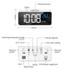 GOMINIMO Digital Clock Mirrored Black GO-CK-100-FKT