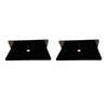 GOMINIMO Acrylic Floating Wall Shelves Set of 2 with Cable Clips (Black) GO-FWS-102-SYD