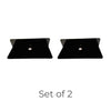 GOMINIMO Acrylic Floating Wall Shelves Set of 2 with Cable Clips (Black) GO-FWS-102-SYD