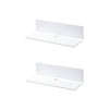 GOMINIMO Acrylic Floating Wall Shelves Set of 2 with Cable Clips (White) GO-FWS-103-SYD