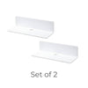 GOMINIMO Acrylic Floating Wall Shelves Set of 2 with Cable Clips (White) GO-FWS-103-SYD