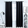 GOMINIMO Blackout Window Curtains for Thermal Insulated Room (Set of 2, W132cm x D160cm, Black) GO-CNB-103-MM