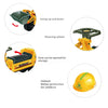 GOMINIMO Kids Ride On Bulldozer Digger Tractor Excavator Toy Car with Helmet GO-KEX-101-JBL