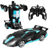 GOMINIMO Transform Car Robot Sport Car with Remote Control (Black Cyan) GO-TCR-103-FM