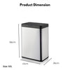 MIRAKLASS Sensor Bin 50L Wide Black Square MK-SB-109-JR