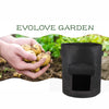 NOVEDEN 5 Packs 10 Gallon Plant Grow Bags with Window Flap (Black) NE-PB-101-KJ