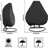 NOVEDEN Patio Hanging Chair Cover with Zipper - 115cm D x 190cm H (Black) NE-HCC-100-TX