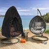 NOVEDEN Patio Hanging Chair Cover with Zipper - 115cm D x 190cm H (Black) NE-HCC-100-TX