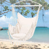 NOVEDEN Hammock Chair Hanging Rope Swing with 2 Seat Cushions Included (Beige) NE-HC-103-XXW