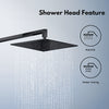 ShowerHead: Palila: Shower head - Square 200mm - Matt Black (SH43200-MB)