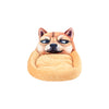 Floofi Pet Bed 3D Cartoon Round Shiba Inu (S Brown) PT-PB-262-YMJ