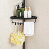 SONGMICS Adjustable Bathroom Corner Shelf with 4 Trays Black BCB001B01