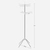 SONGMICS 2-Tier Clothes Drying Rack for 27 Pieces of Clothes with 3 Rotatable Arms and 24 Clips White and Silver