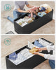 SONGMICS 109cm Folding Storage Ottoman Bench Black