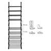 SONGMICS 10-Tier Metal Shoe Rack Customizable Design Black