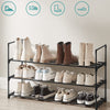 SONGMICS 3-Shelf Metal Shoe Rack Entryway Black LSA303B02