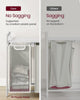 VASAGLE Laundry Hamper with Shelf and Pull-Out Bag 3 x 38L White BLH301W01