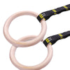 VERPEAK Wooden Gymnastic Rings with Adjustable Numbered Straps (Wooden) VP-GYR-100-BK