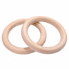 VERPEAK Wooden Gymnastic Rings with Adjustable Numbered Straps (Wooden) VP-GYR-100-BK