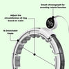 VERPEAK Smart Weighted Hula Hoop with LED Counter Display and 16 Detachable Knots (White and Black) VP-WHH-102-GD