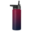 Verpeak 40oz Vacuum Insulated Water Bottle 3 Lids Straw Red Purple VP-IWB-101-HL