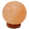 12V 12W Soccer Himalayan Pink Salt Lamp Carved Ball Rock Crystal Light Bulb On/Off