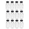 12x 750ml Flint Glass Jars + Twist Lids - Round Food Storage Preserving Jar