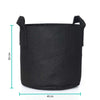 6 Pck 10 Gallon Fabric Flower Pots 38L Garden Planter Bags Black Felt Root Pouch