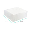 100x Takeaway Cake Box 10x10x4 Inches - Square Folding White Dessert Packaging