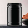 32x 2L Wide Mouth Plastic Jars and Lids Black - Empty Protein and Powder Tubs