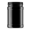 32x 2.5L Wide Mouth Plastic Jars and Lids Black - Empty Protein and Powder Tubs